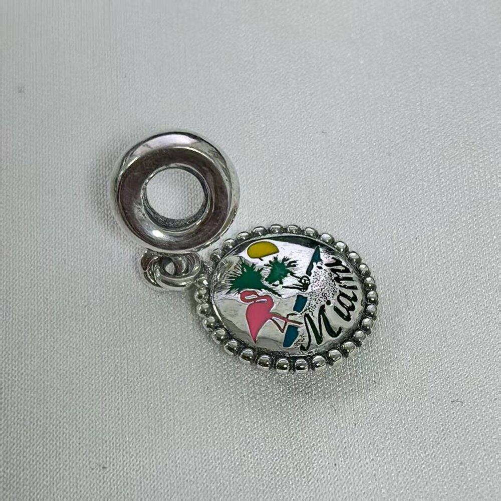 Pandora Miami Beach Dangle Charm Pendant, S925 Silver Jewelry - Picture 3 of 4